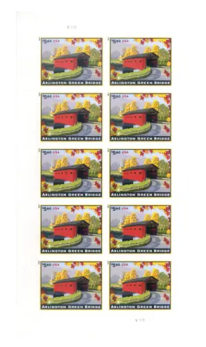 USA. Definitiv. 'Arlington Green Bridge' 2013. Hoher Wert, für Espress. Kleinbogen.