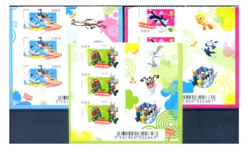 Frankreich. Comics. 'Looney Tunes' von Warner Bros. 3 Serien.