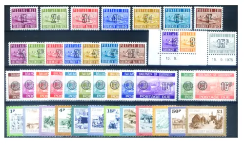 Guernsey. Steuermarken 1969-1982 komplett.