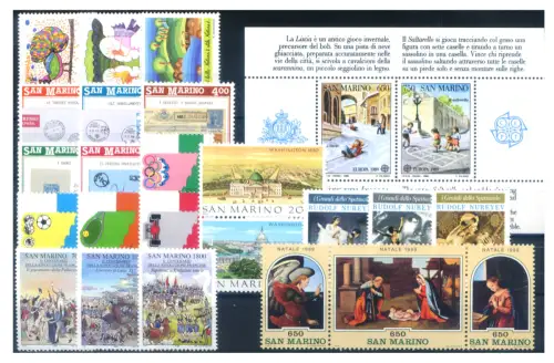 San Marino. kompletter Jahrgang 1989.