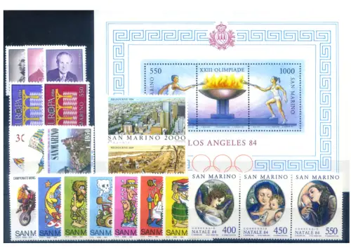San Marino. kompletter Jahrgang 1984.