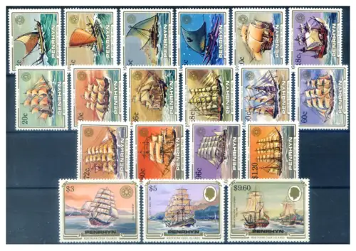 Penrhyn. Definitiv. Segelschiffe 1984.