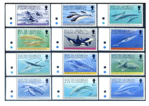 Südgeorgien. Fauna. Wale und Delfine 1994.