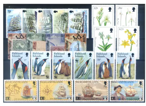 Falklandinseln. kompletter Jahrgang 1991. Ohne Zettel.