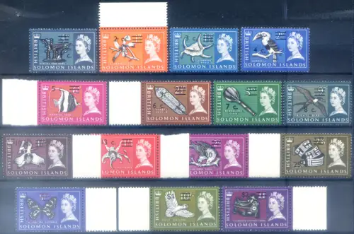 Salomonen. Definitiv. Flora und Fauna, überdruckt 1966.