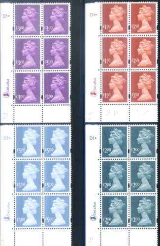 Großbritannien. Elisabeth II 2003. Hohe Werte, 6er Blöcke.