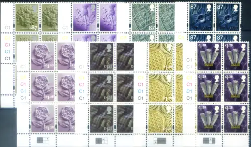 Großbritannien. Regionale Symbole 2012. 6er Blöcke.