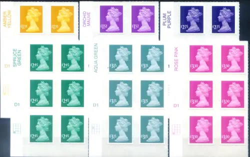 Großbritannien. Elisabeth II 2015. 6er Blöcke.