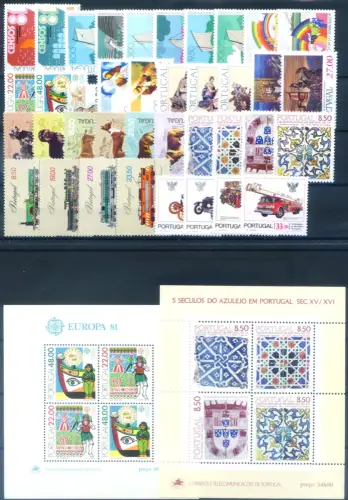 Portugal 1981. Jahrgang komplett.