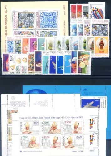 Portugal 1982. Jahrgang komplett.