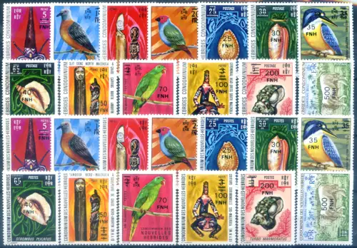 Neue Hebriden. Definitiv. Überdruckt mit neuer Münze 1977.