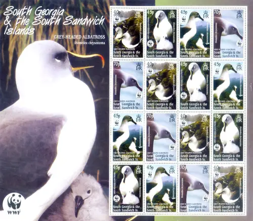 Südgeorgien. Fauna. Albatros 2003. WWF. Kleinbogen.