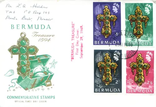 Bermuda. Kompletter Jahrgang 1968-1969. 5 FDC.