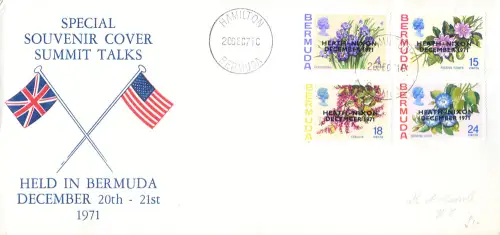 Bermuda. Kompletter Jahrgang 1971-1972. 6 FDC.