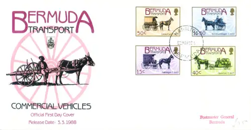 Bermuda. kompletter Jahrgang 1988. 6 FDC.