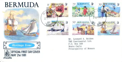 Bermuda. kompletter Jahrgang 1981. 3 FDC.