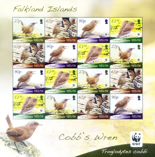 Falklandinseln. Fauna. Vögel 2009. WWF. Kleinbogen.