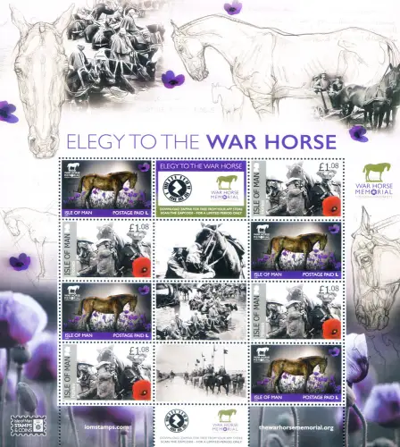 Isle of Man. 'War Horse Memorial' 2020. Kleinbogen.