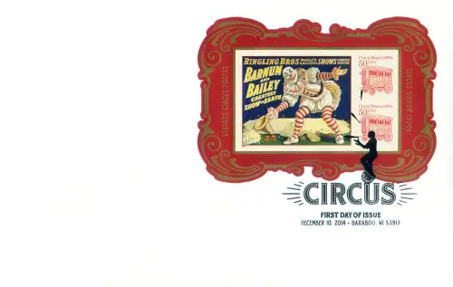 USA. Zirkus Barnum und Bailey 2014. FDC.