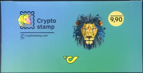 Österreich. Krypto Briefmarke 'Löwe' 2023. Zettel. Selbstklebend, im Paket.