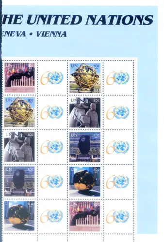 Vereinte Nationen. New York. Zur Grüße 2005. Block aus 2er Serie.