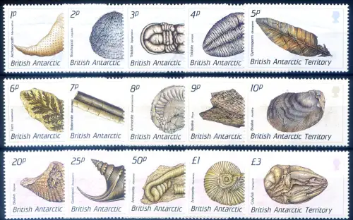 Britisches Antarktisgebiet. Definitiv. Fossilien 1990.