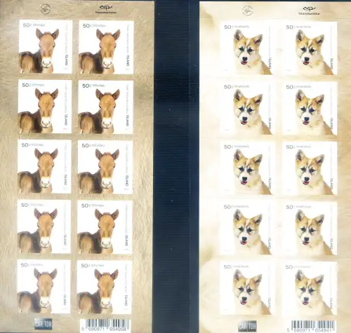 Island. Fauna. Welpen 2019. 2 Miniblätter.