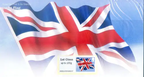 Großbritannien. Post & Go 2012. Flagge.