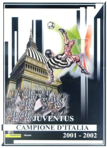 Italienische Republik. Sport. Fußball. Juventus Champion 2002. Ordner.