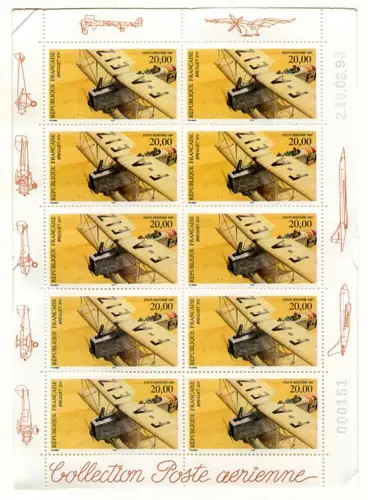 Frankreich. Breguet XIV 1997. Kleinbogen.