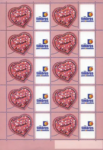 Frankreich. Valentinstag 2005. Cacharel. 2 Miniblätter.