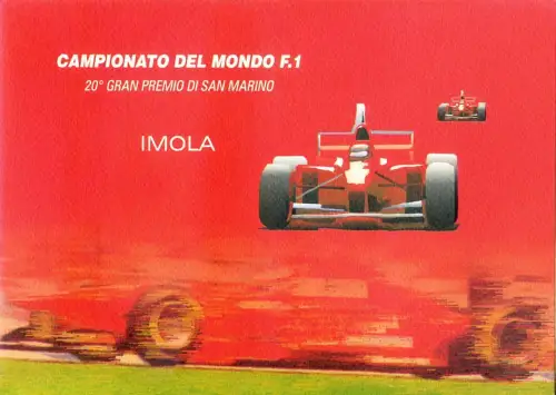 Italienische Republik. Großer Preis von Imola 2000. Ordner.