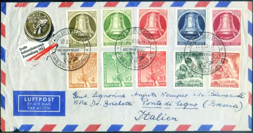 Berino. 3 gute Serien auf Aerogramm für Italien 1953.