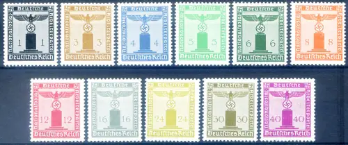 Deutsches Reich. Service. Adler und Kreuz gehäkelt 1938.