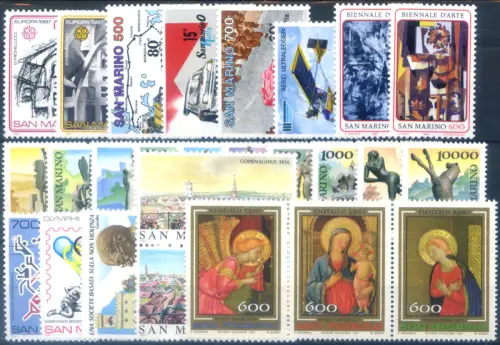 San Marino. kompletter Jahrgang 1987.