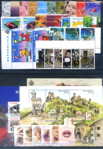 San Marino. kompletter Jahrgang 2002.