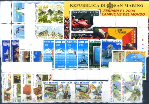 San Marino. kompletter Jahrgang 2001.