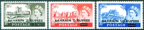 Bahrain. Definitiv. Aufdrucke 1955.