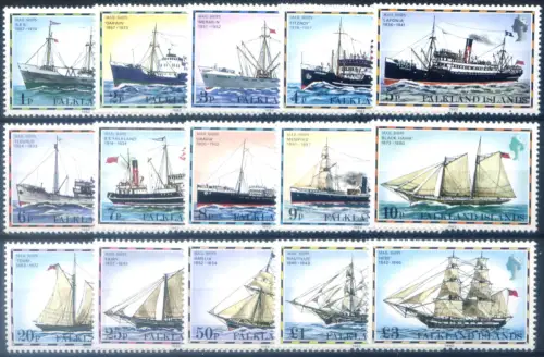 Falklandinseln. Definitiv. Schiffe 1982.