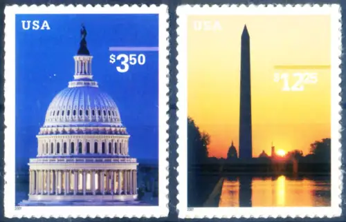 USA. 'Washington Monuments' 2001. Hohe Werte, für Espress.