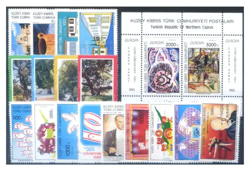 Zypern. Türkische Zone. kompletter Jahrgang 1993.