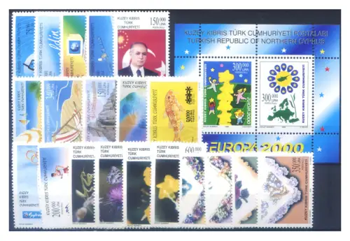 Zypern. Türkische Zone. kompletter Jahrgang 2000.
