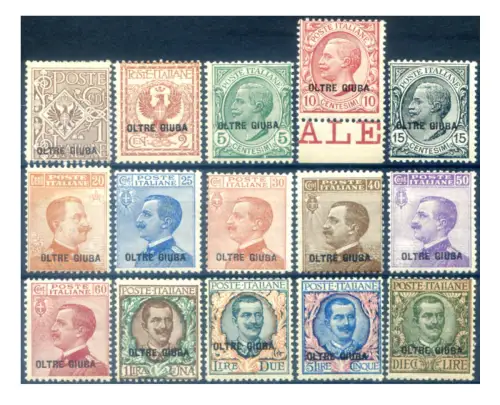 Oltre Giuba. Definitiv. Aufdrucke 1925.