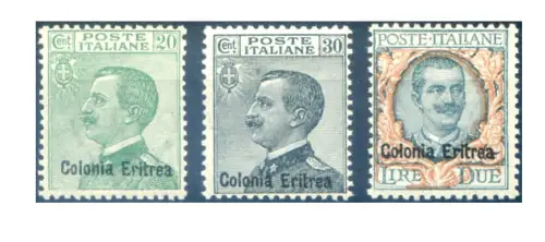 Eritrea. Aufdrucke 1925.