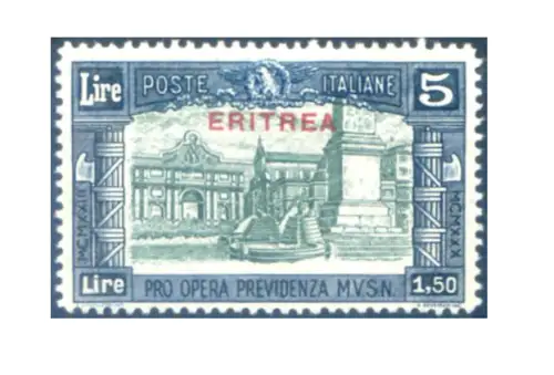 Eritrea. Miliz III 1930. Hoher Wert.