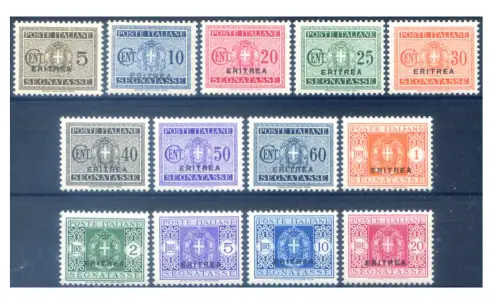 Eritrea. Steuermarken 1934.