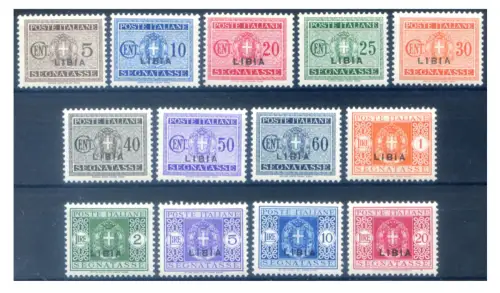 Libyen. Steuermarken 1934.
