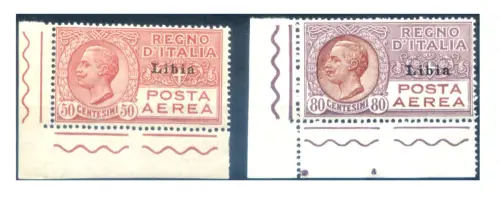 Libyen. Luftpost. Aufdrucke 1928-1929.