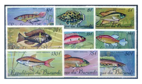 Burundi. Definitiv. Fische (II) 1967.