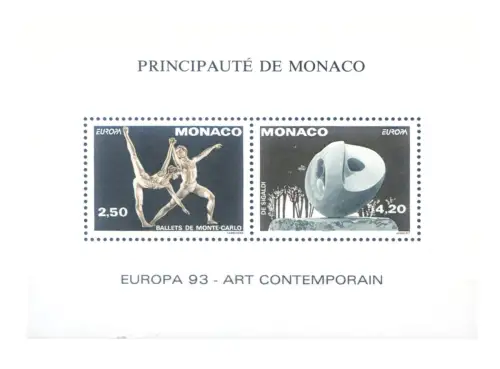 Monaco. Europa 1993. Sonderzettel, gezackt.
